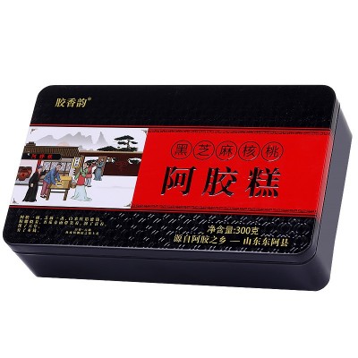 阿胶即食阿胶糕厂家源自东阿县手工固元膏黑芝麻核桃阿胶糕1盒