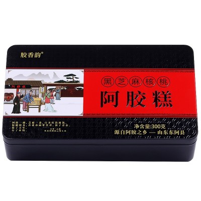 阿胶即食阿胶糕厂家源自东阿县手工固元膏黑芝麻核桃阿胶糕1盒图4
