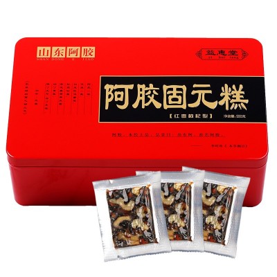 阿胶500克东阿县红枣阿胶糕 即食阿胶固元糕 驴皮阿胶块 厂家阿胶1盒