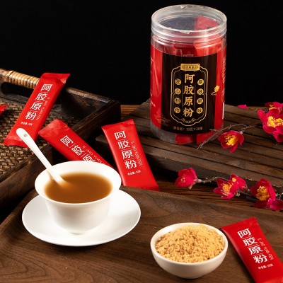 阿胶粉 200克阿胶原粉山东东阿特产熬糕原料滋补阿胶块片阿胶打粉1桶