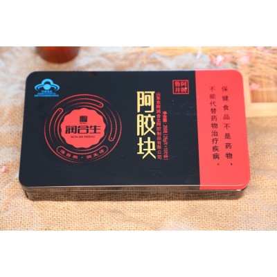 源头工厂阿胶块润合生阿胶块东阿原产黑驴皮阿胶块2盒