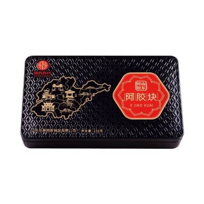 山东阿胶纯黑驴皮阿胶块【国药药材 】250克/盒1盒图2