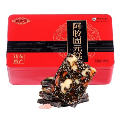 东阿特产阿胶固元糕即食500g鳯胶堂山东枸杞核桃阿胶糕厂家批发2盒图3
