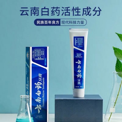 云南白药牙膏留兰香型215g缓解牙龈出血肿痛祛除口腔异味正品批发3支图2