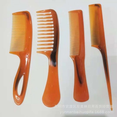 加厚仿牛筋梳 单包装抗弯折梳子 云南昆明一元两元店地摊梳子货源100把图2