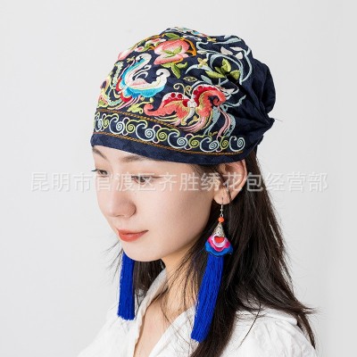 新款中国民族风头巾包头帽2顶图4