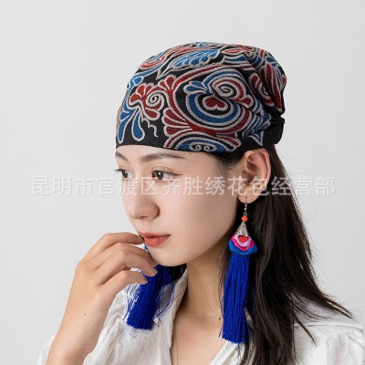 新款中国民族风头巾包头帽2顶