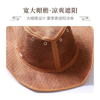 民族风手工棕帽时尚复古田园男女士款帽子垂钓防嗮帽子批发1顶图3