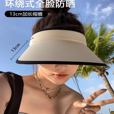 UPF50太阳帽女款防晒大帽檐遮阳帽夏季空顶夏凉帽子防紫外线遮脸1顶图3