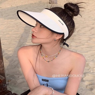 UPF50太阳帽女款防晒大帽檐遮阳帽夏季空顶夏凉帽子防紫外线遮脸1顶图2