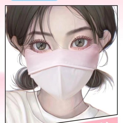 卡米屋元气少女腮红防晒口罩渐变防紫外线防晒口罩护眼角12盒图2