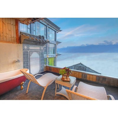 观海屋正面海景阳台标间图4