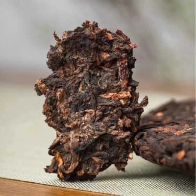 云南茶叶批发 熟普 陈皮 普洱茶 云南七子饼茶357克1饼图2