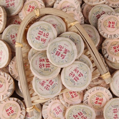 桂花红茶小时代特级茶叶茶饼薄片浓香型批发2024新茶凤庆红 茶小饼1斤
