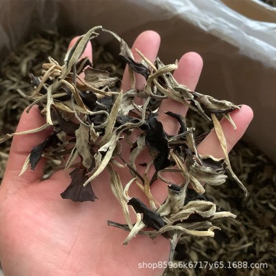 云南茶叶 秧塔古树冰白茶 月光白 单芽白毫银针 白茶七子饼茶散茶1斤图3