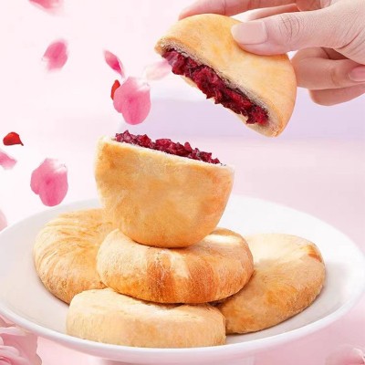 张阿庆鲜花饼经典玫瑰饼传统糕点心饼干家庭装云南特产零食小吃2箱图3