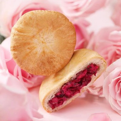 张阿庆鲜花饼经典玫瑰饼传统糕点心饼干家庭装云南特产零食小吃2箱图2