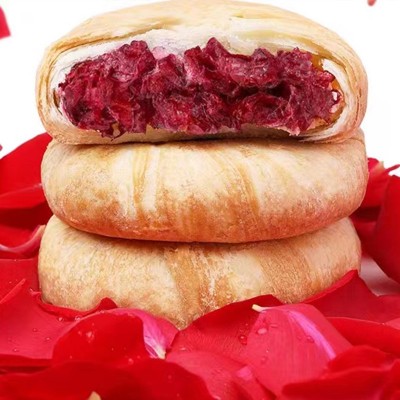 张阿庆鲜花饼经典玫瑰饼传统糕点心饼干家庭装云南特产零食小吃2箱