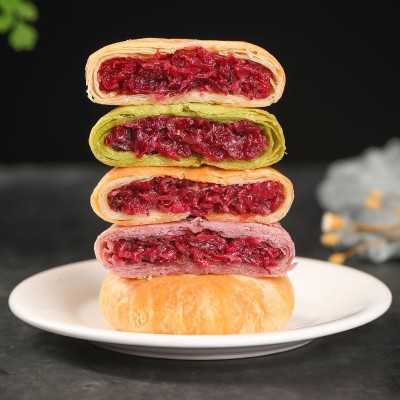 一件代发鲜花饼云南特产正宗玫瑰饼小吃糕点早餐点心手工年货批发1个图3