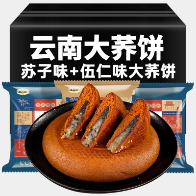 滇二娃大荞饼云南特产400g荞三香老式传统糕点五仁中秋大月饼批发10袋