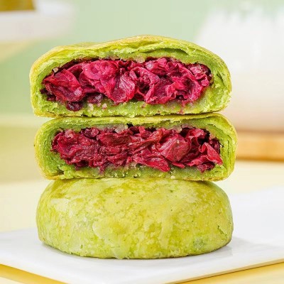 云南特产美食玫瑰鲜花饼东巴客年货大礼包玫瑰花饼糕点早餐一件代2件图2