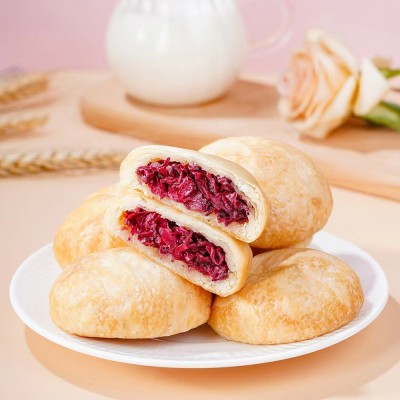 鲜花饼云南玫瑰鲜花饼 厂家批发盒装10枚传统糕点网红零食小吃2盒
