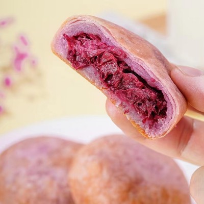 鲜花饼云南玫瑰鲜花饼 厂家批发盒装10枚传统糕点网红零食小吃2盒图3
