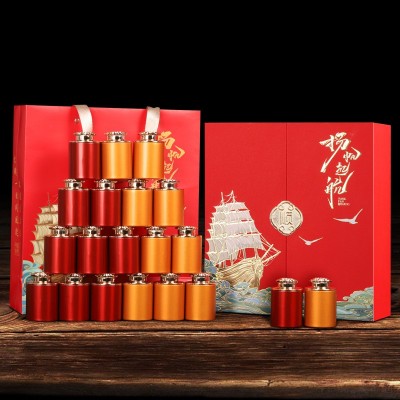 大红袍乌龙茶金骏眉红茶武夷山高档茶叶礼盒装送礼伴手礼 礼品批发2盒图3