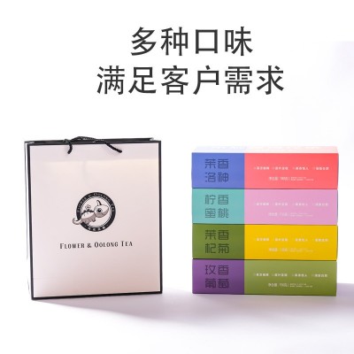原厂厂家批发南糯一件代发乌龙花茶玫瑰茉莉多口味花茶礼盒装2盒图2