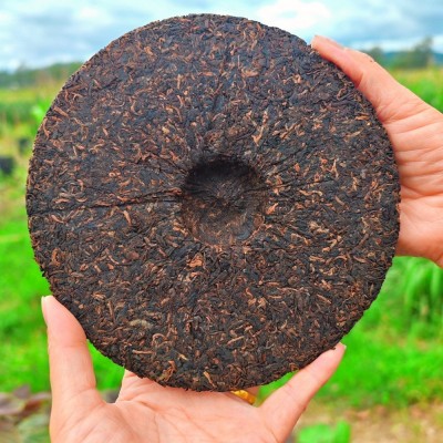 中宏印宫廷普洱茶饼 勐海布朗山普洱熟茶 云南七子饼茶厂 家直销1斤图4