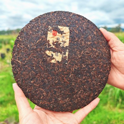 中宏印宫廷普洱茶饼 勐海布朗山普洱熟茶 云南七子饼茶厂 家直销1斤图3