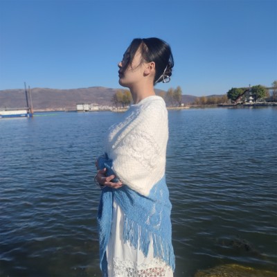 国风毛毯式大披肩围巾长款午睡客厅沙发秋冬外搭加厚毯子扎染开衫 2条图4