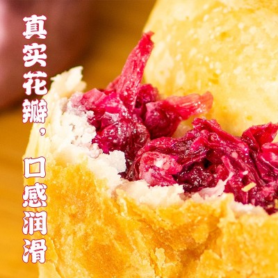 云南特产鲜花饼玫瑰饼10枚300g盒装伴手礼糕点零食厂家直销批发5盒图3