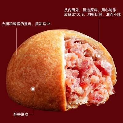 潘祥记云腿月饼50g云南特产宣威火腿酥皮月饼传统中式中秋节糕点10枚图3