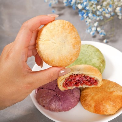 食品厂家直发玫瑰鲜花饼300g礼盒鲜花饼云南特产经典玫瑰 饼伴手礼10盒图2