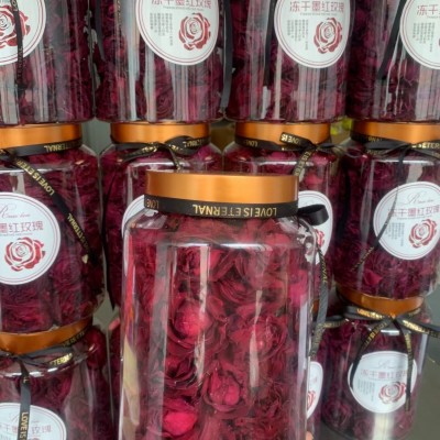 墨红玫瑰食用花茶冻干玫瑰烘干玫瑰养生花果茶云南厂家直发 5罐图4