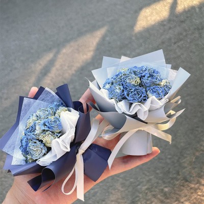 mini花束玫瑰干花迷你车载摆件家居女装饰拍摄道具见面生日伴手礼 1支