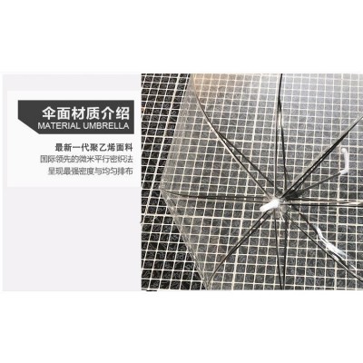 白色透明塑料环保雨伞半自动超市旅游大量厂家批发10把图2
