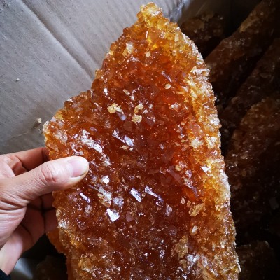 云南老冰糖土冰糖黄冰糖小粒甘蔗多晶冰糖块20斤整箱发货散装批发 1箱