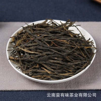 批发凤庆滇红茶 JD58原料2024年春茶 二叶松针 （1号）理条红茶1斤