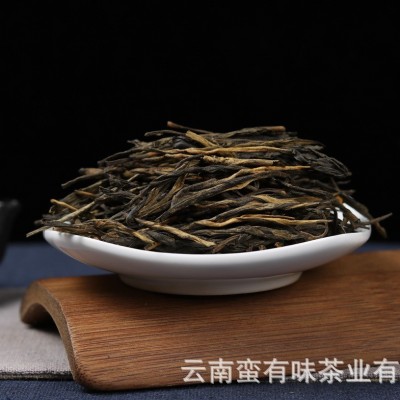 批发凤庆滇红茶 JD58原料2024年春茶 二叶松针 （1号）理条红茶1斤图3