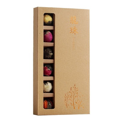 批发 云南普洱花茶龙珠礼盒装 18颗生茶玫瑰 茉莉牡丹6味 组合花茶1盒