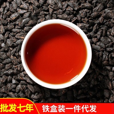 糯米香 茶化石普洱熟茶云南糯香普洱茶熟普老茶头茶叶批发碎银子2斤