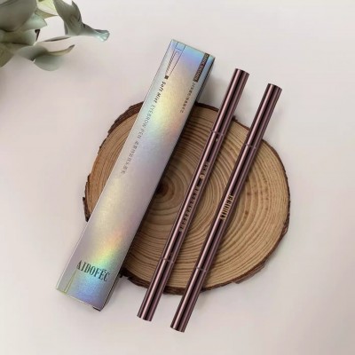 爱得菲新款柔雾持妆双头眉笔防水汗持久不晕妆一字扁平头双头眉笔2支