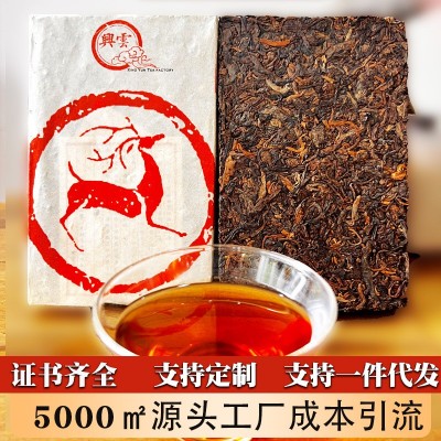 陈化五年原料熟普勐海干仓存放工厂直营陈华普洱茶老熟茶1板