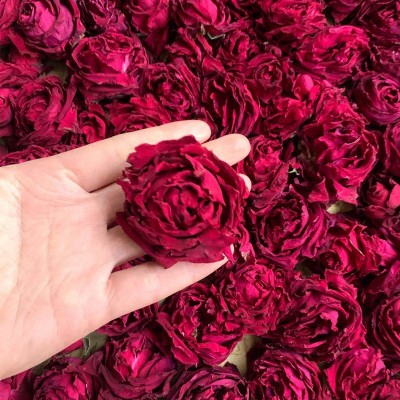 墨红玫瑰 玫瑰花茶 食用花茶云南滇红玫瑰金边花冠花瓣花粉冻干1件图3