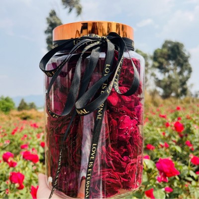 墨红玫瑰 玫瑰花茶 食用花茶云南滇红玫瑰金边花冠花瓣花粉冻干1件图2