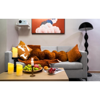 绮想暖棕Loft·180°城景大床房（投影+电动晾衣架+戴森吹风机+冰箱+洗衣机）图3