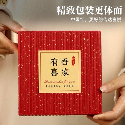 普洱喜茶婚庆茶饼婚礼伴手礼diy茶叶礼盒可刻字图案12cm喜茶礼盒2件图4