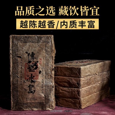 2003年传世冰岛老熟茶古树茶勐海头春茶叶陈年普洱砖茶1 000克1包图4